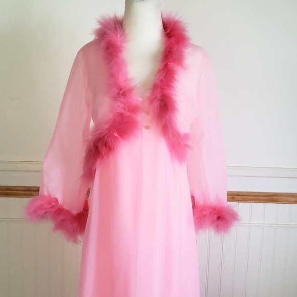 Vintage Intimates & Sleepwear Rare Vtg 6s Dorsay Feather Nightgown